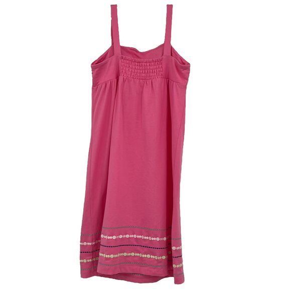 Hartstrings Girl’s Cotton Sundress Pink Multi Color Embroidered Dot Cotton Dress - Picture 2 of 6